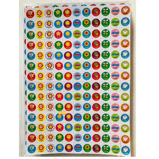 Stickers khen thưởng cho học sinh có sẵn keo dán  MS8.2