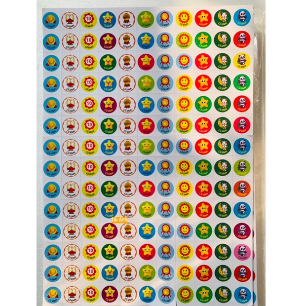 Stickers khen thưởng cho học sinh có sẵn keo dán  MS8.2