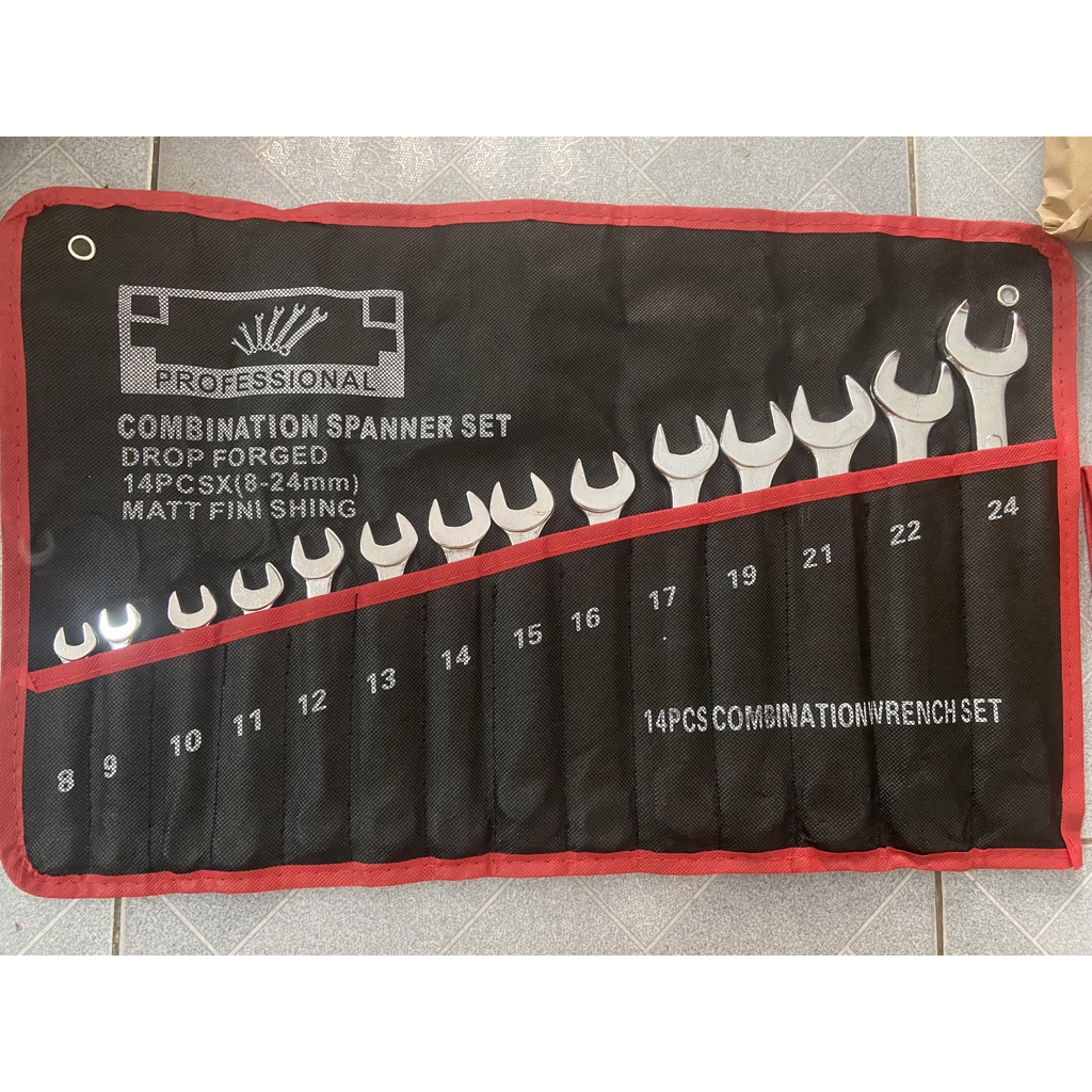 Bộ cờ lê 14 món từ 8-24MM, trợ thủ đắc lực của bạn trong công việc sửa chữa máy móc, thiết kế đẹp,nhỏ gọn