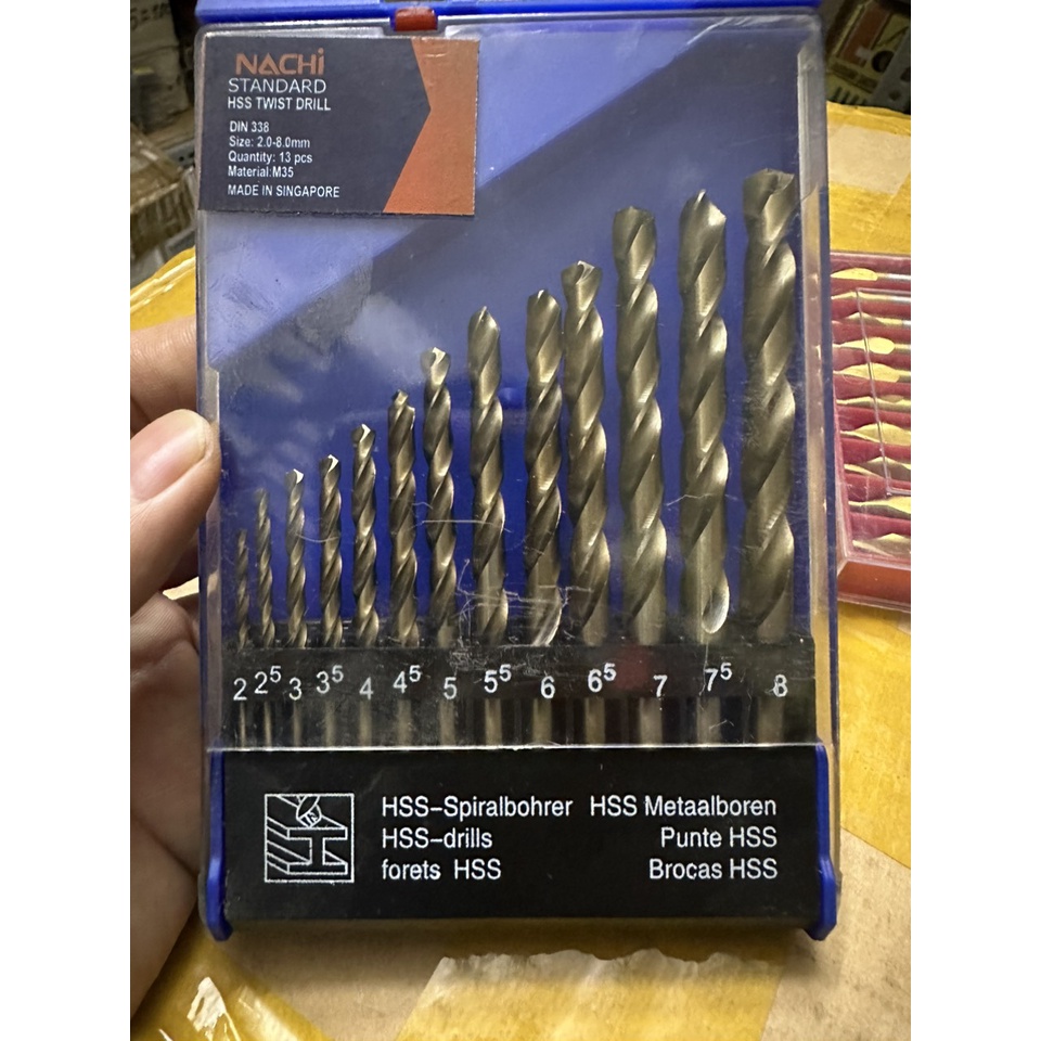 Bộ mũi khoan chuyên inox nachi