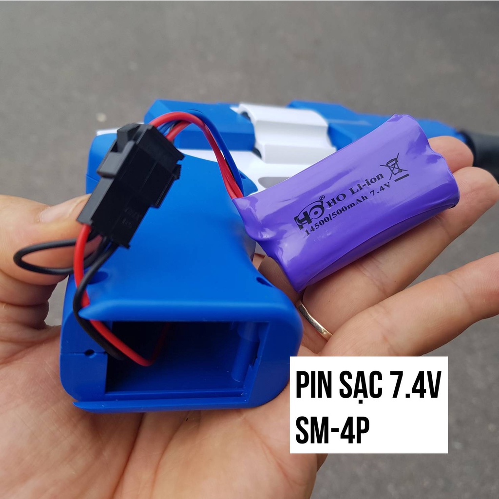 ĐồChơi Sài Pin Sạc Lithium 7.4V Màu Xanh Nhựa ABS - Đồ Chơi Ngọc Quan