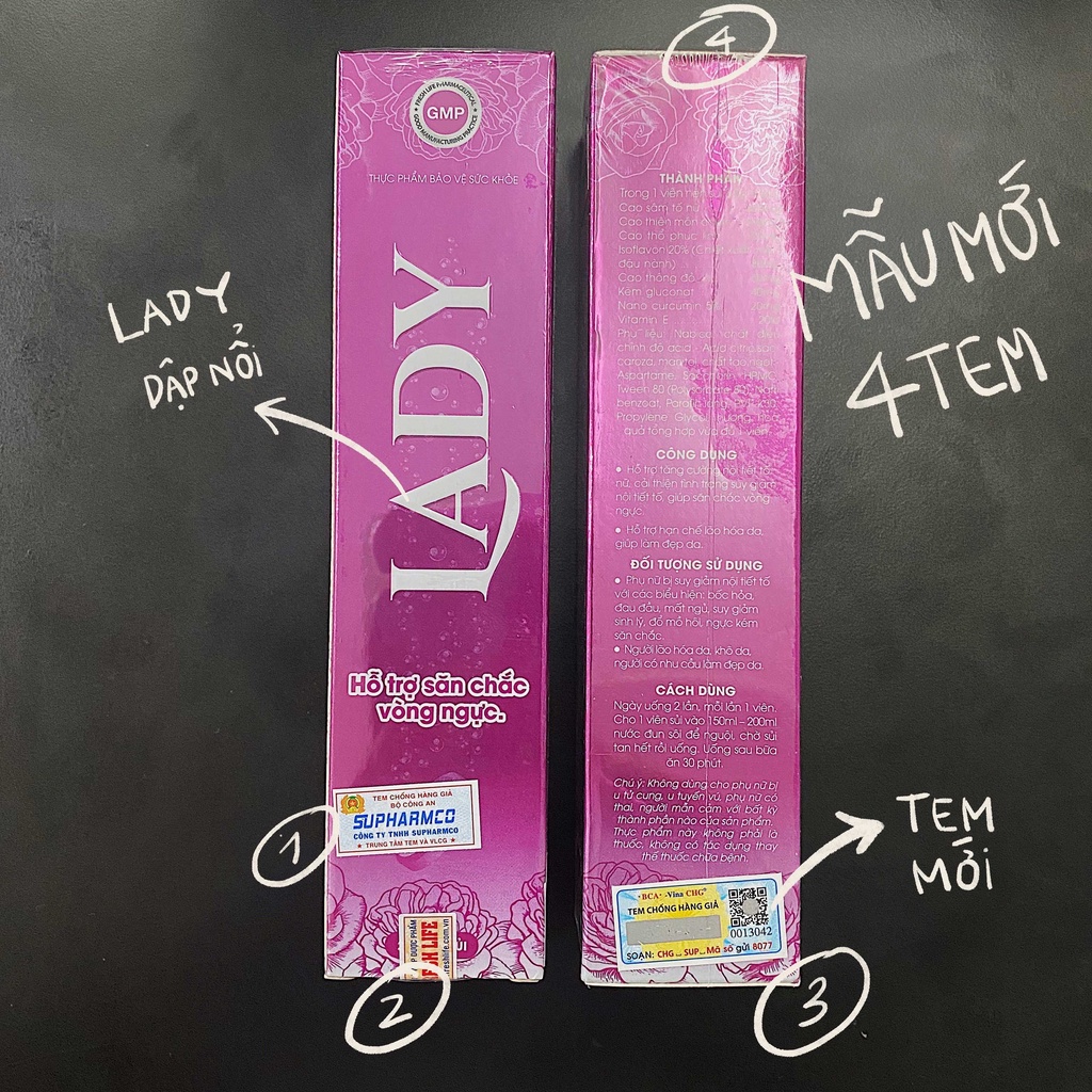 ✅ Viên Sủi LADY 👍 ❤️ - Tăng Vòng 1 Chính Hãng