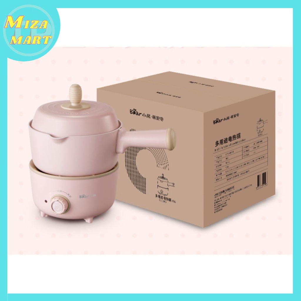 Nồi điện đa năng Bear DRG-A08M1, dung tích 1.2 lít, dùng để nấu, chiên, xào, luộc, nấu cháo