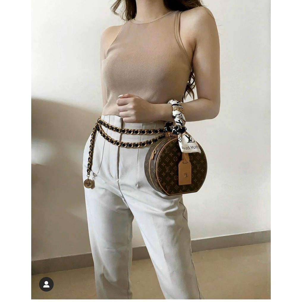 Túi xách nữ cầm tay LV tròn bản Super MONOGRAM đặc trưng thời trang cao cấp