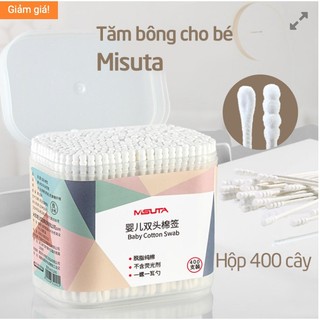 Tăm bông cho bé Misuta hộp 400 cây