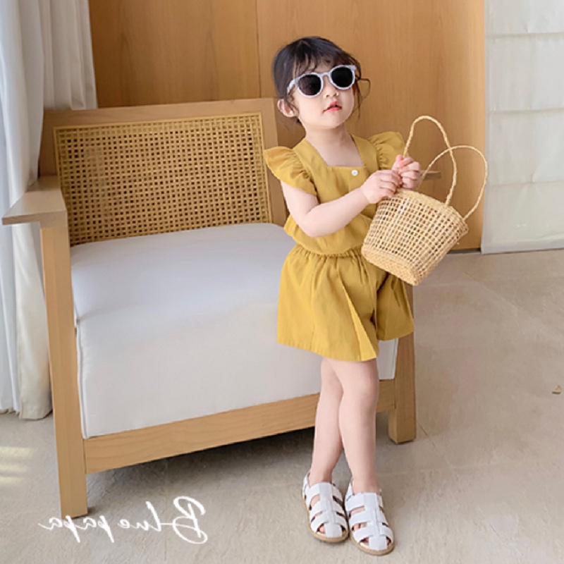 [SALE] BTG14 Size90-130 (9-25kg) Set bộ bé gái, áo sơ mi ngắn tay và quần đùi cho bé Thời trang trẻ Em hàng quảng châu