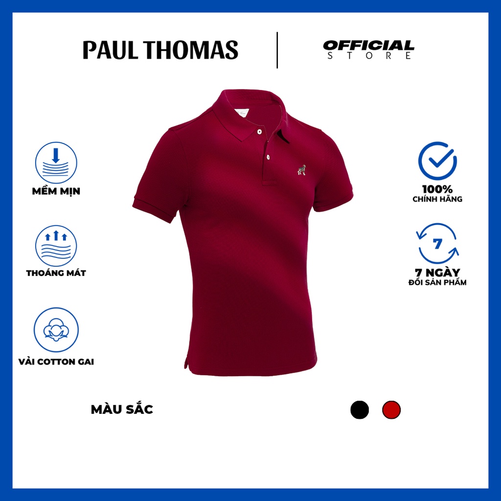 ÁO POLO CỘC TAY NAM CAO CẤP, HÌNH THÊU SẮC NÉT, PHIÊN BẢN GIỚI HẠN, HÀNG CHÍNH HÃNG - PAUL THOMAS