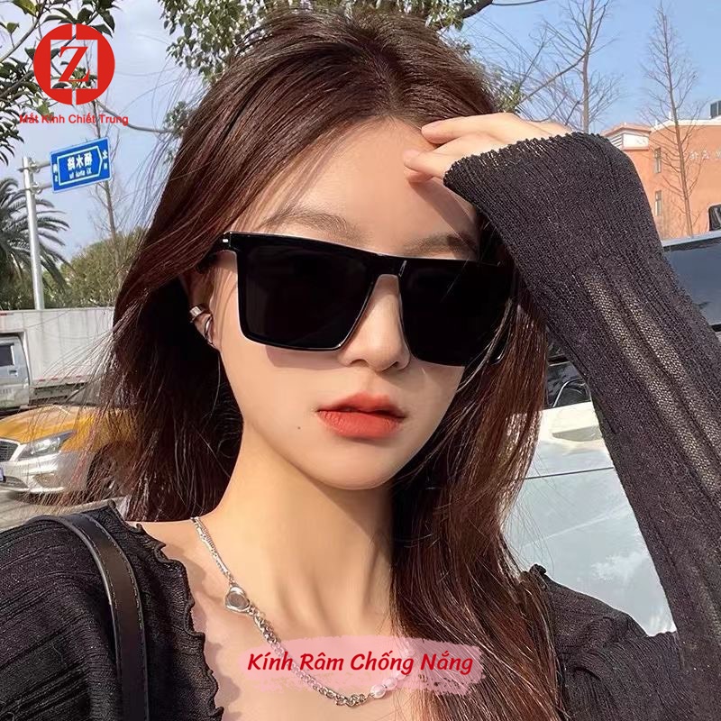 Kính Mát Nam Nữ Bouncy chốngUV400 bảo vệ mắt tròng vuông HipHop cổ điển, chụp ảnh đường phố mã H15811