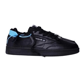 Giày sneakers reebok classic xuất dư- đen form nhỏ 1 size