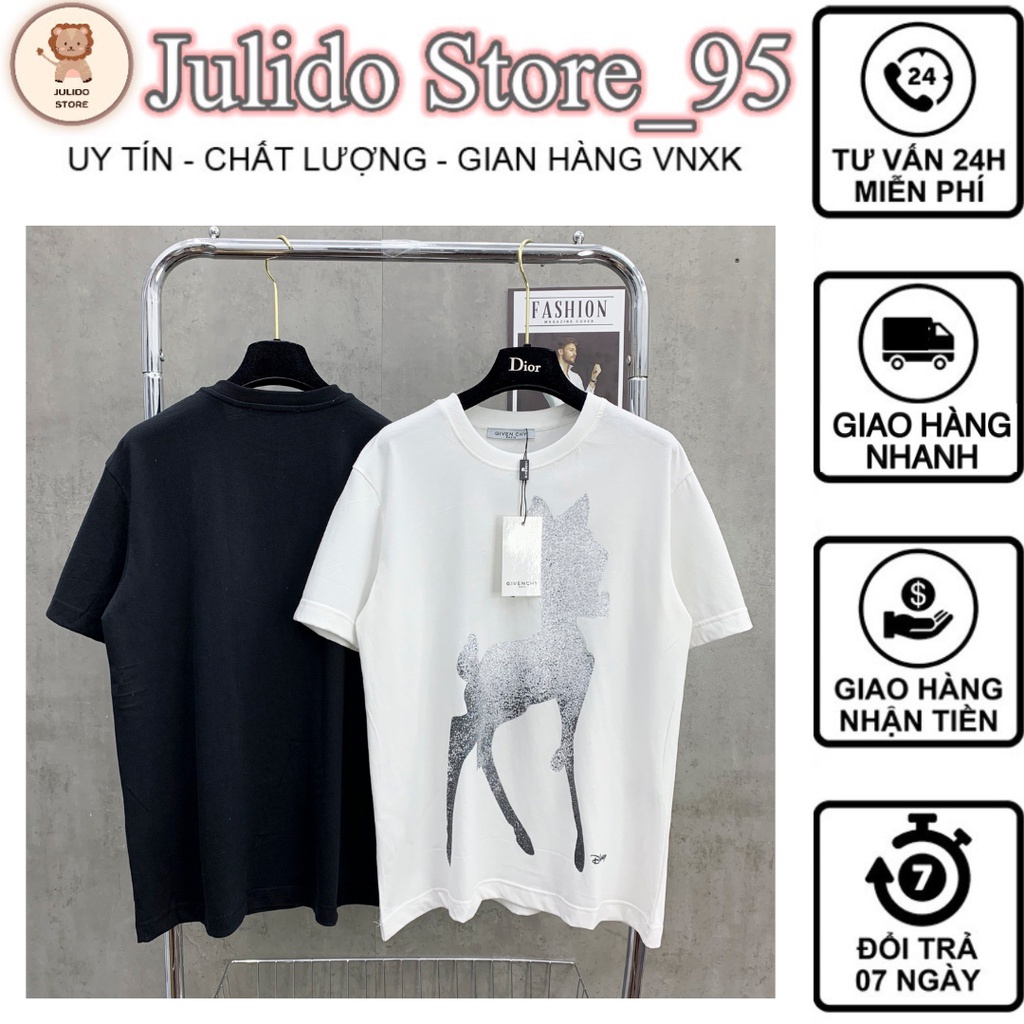 Áo Phông họa tiết hình con Nai dành Cho Nam Nữ Bản Cao Cấp Givenchy - Áo Thun Phong Cách Thời Trang Trend 2023