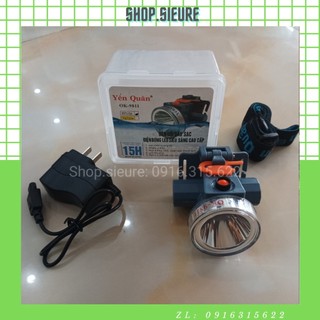 Đèn đội đầu sạc pin chống nước 9811