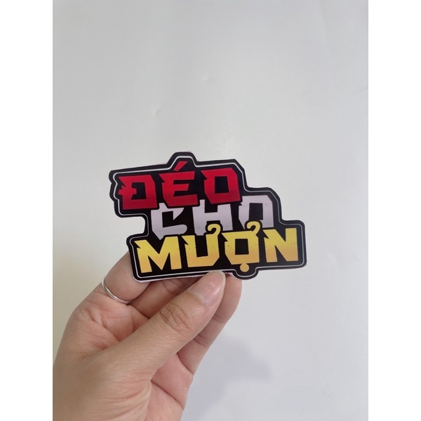 Tem dán chữ Éo cho mượn, AE tình nghĩa giao màu ngẫu nhiên, có sẵn keo dán phía sau