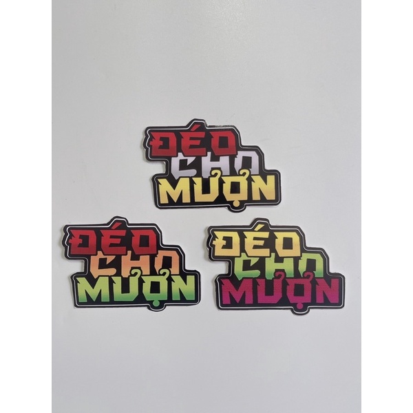 Tem dán chữ Éo cho mượn, AE tình nghĩa giao màu ngẫu nhiên, có sẵn keo dán phía sau