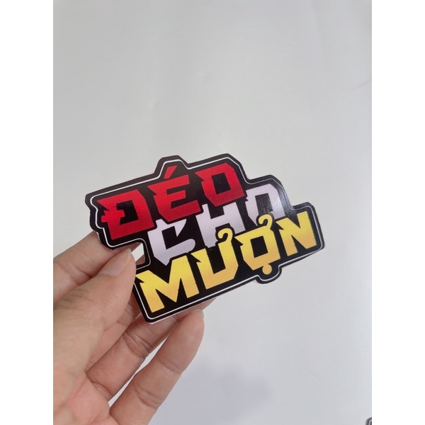 Tem dán chữ Éo cho mượn, AE tình nghĩa giao màu ngẫu nhiên, có sẵn keo dán phía sau