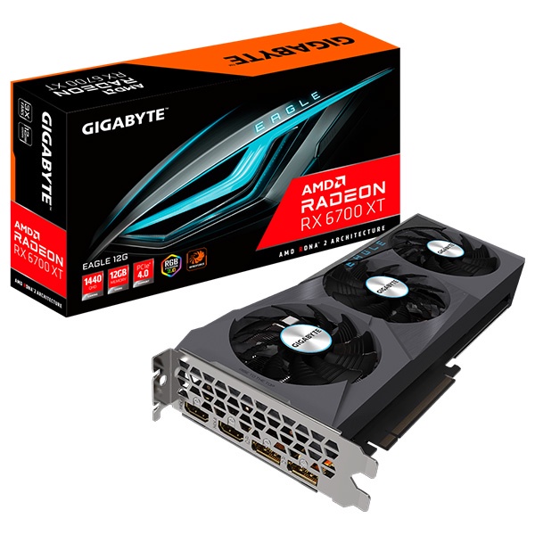 VGA GIGABYTE Radeon RX 6700 XT EAGLE 12G hàng NEW chính hãng BH 36 tháng lỗi 1 đổi 1