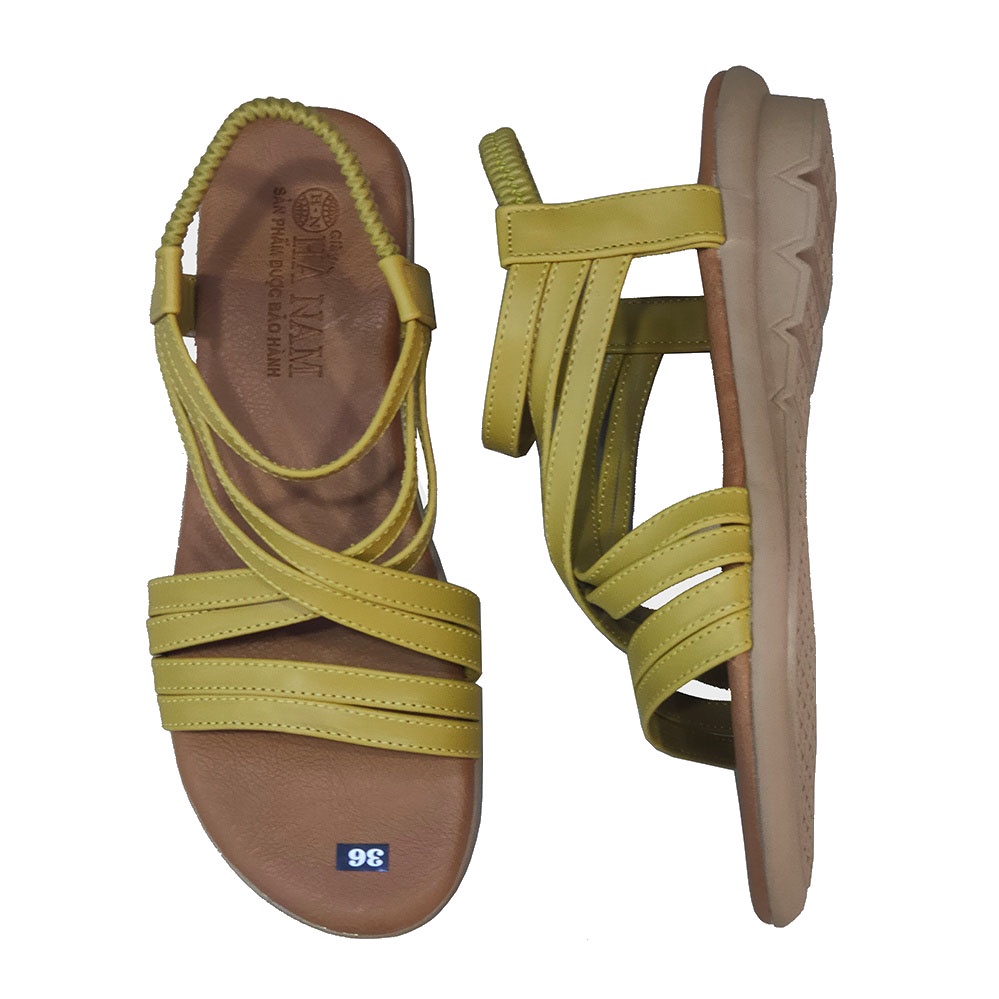 Giày Sandal nữ quai dây mảnh HÀ NAM da bò thật thời trang cao cấp DNU2110d