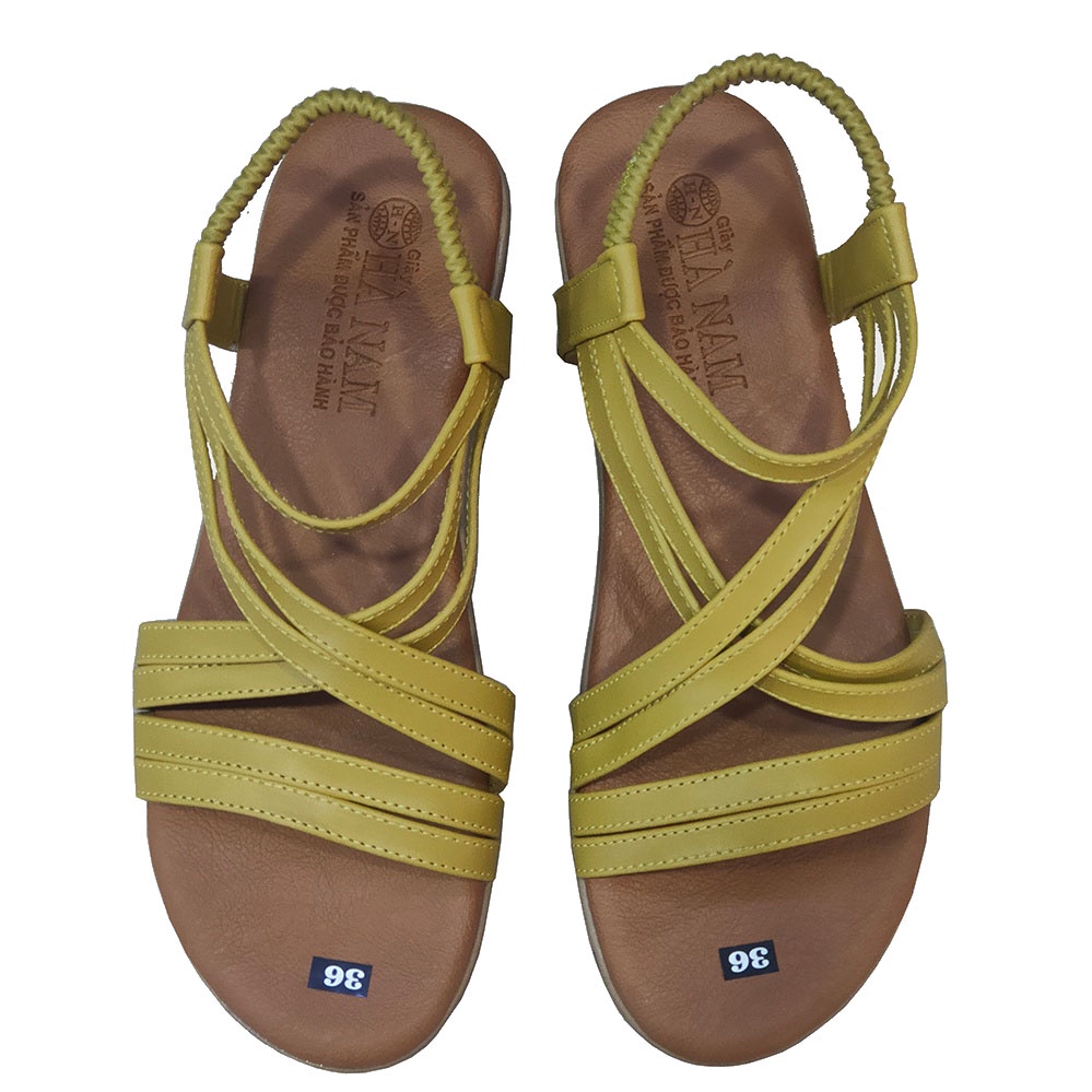 Giày Sandal nữ quai dây mảnh HÀ NAM da bò thật thời trang cao cấp DNU2110d