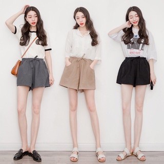 Quần short nữ đùi vải đũi sần nhẹ mát, quần sooc nữ siêu mát