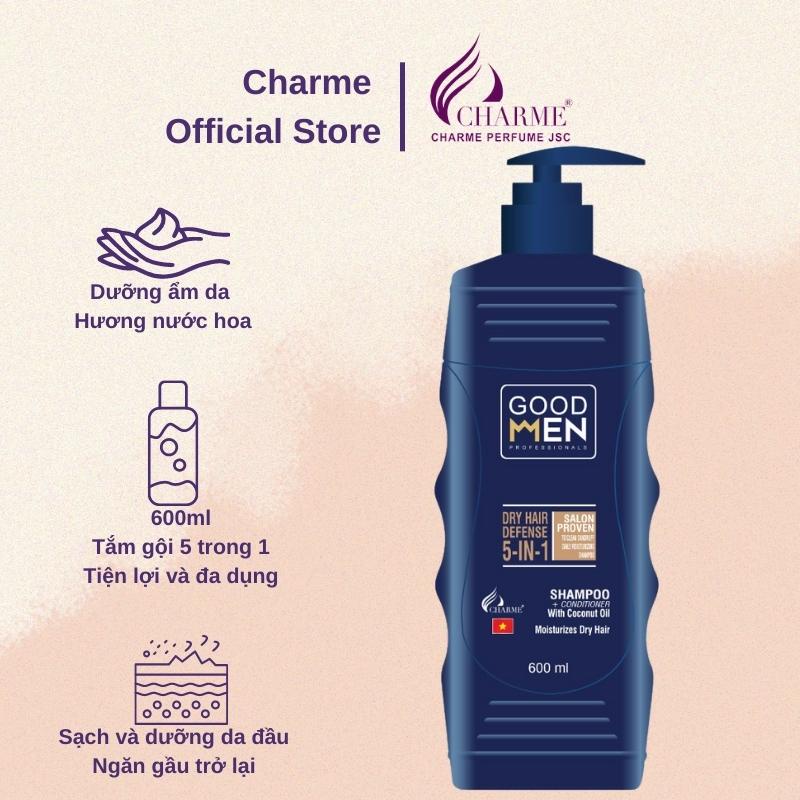 Sữa tắm gội toàn thân GOOD MEN Professionals 5 in 1 Charme 600ml
