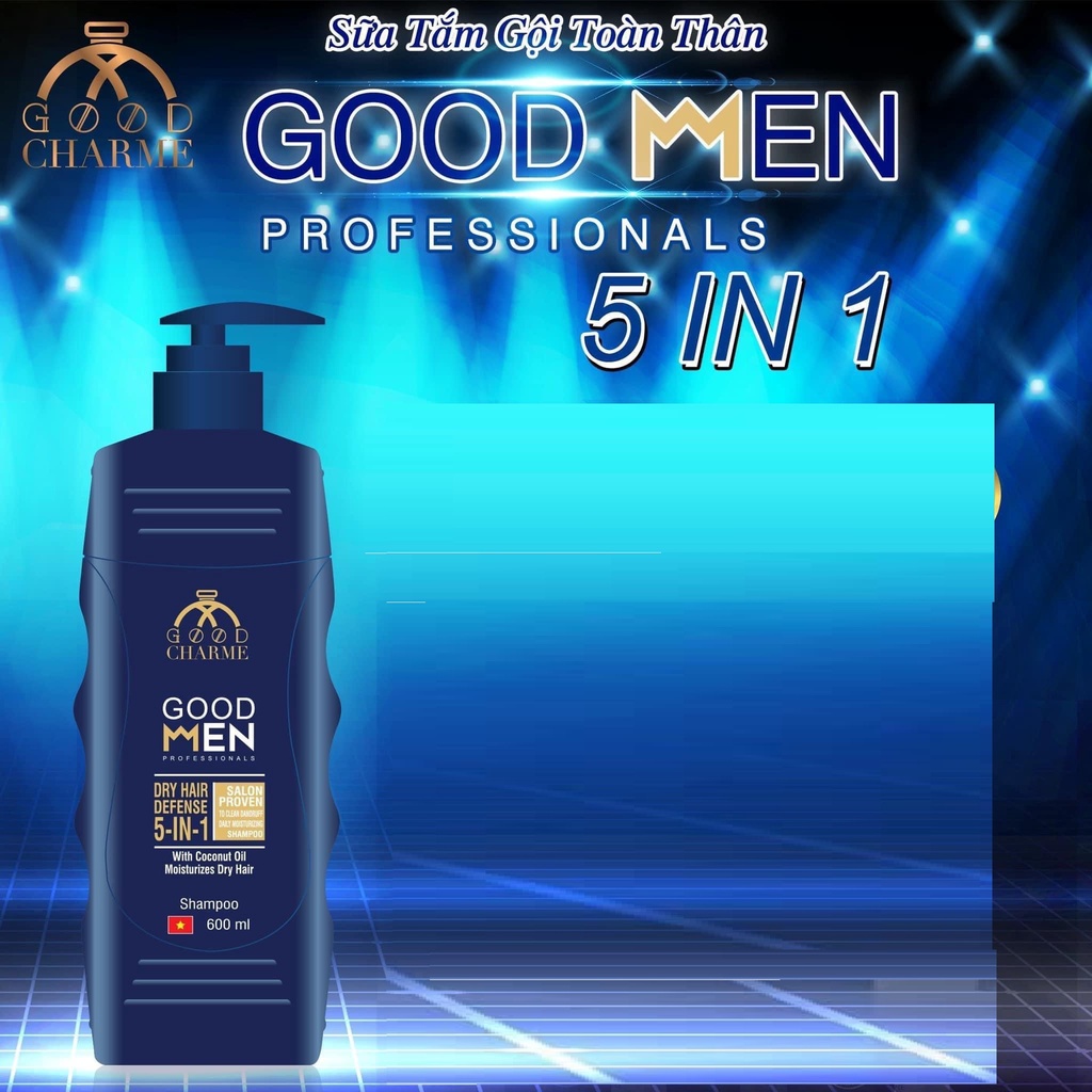Sữa tắm gội toàn thân GOOD MEN Professionals 5 in 1 Charme 600ml