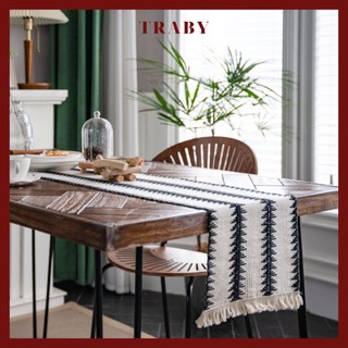 Rustic cotton linen table runner - Trải bàn 30x160cm