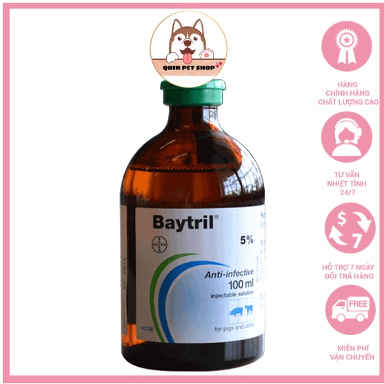 BAYTRIL® 5% - ĐỨC 100ml thuố.c dùng trong thú y
