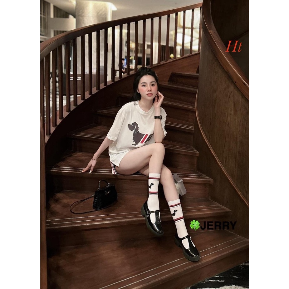 Áo PHÔNG CỌC TAY nam nữ Áo phông Cún thome chéo, Áo phông nam Áo phông nữ