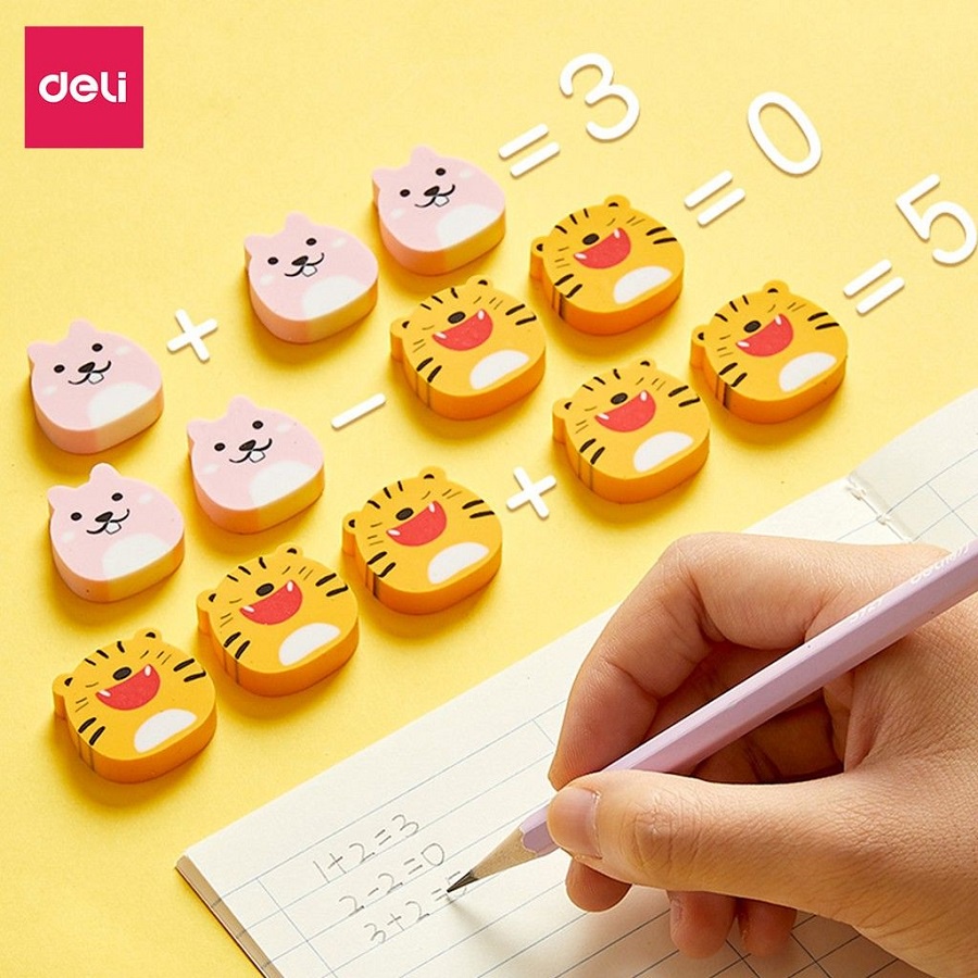Tẩy Deli 71055 / Gôm tẩy hình thú đáng yêu cute tẩy sạch bút chì