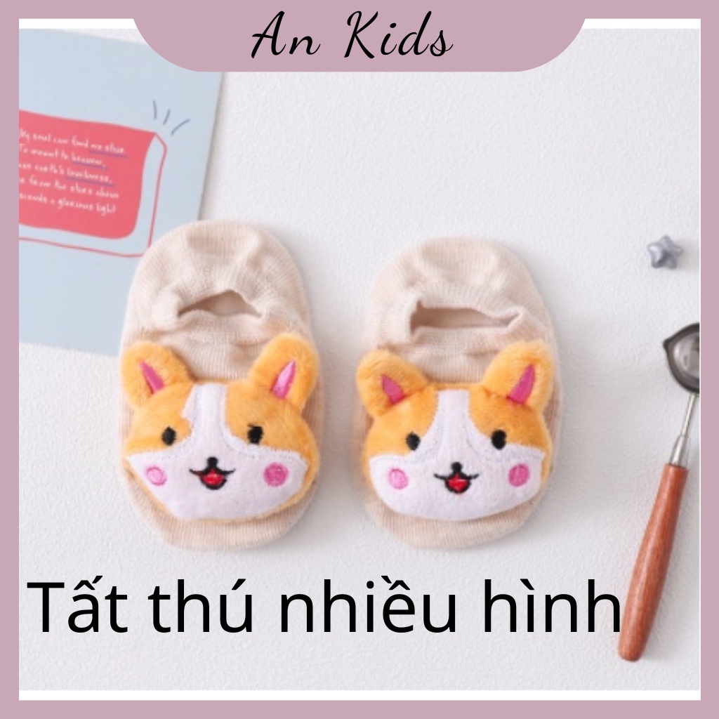 Tất thú nhồi bông 3D ngộ nghĩnh nhiều hình con vật cho bé Ankids