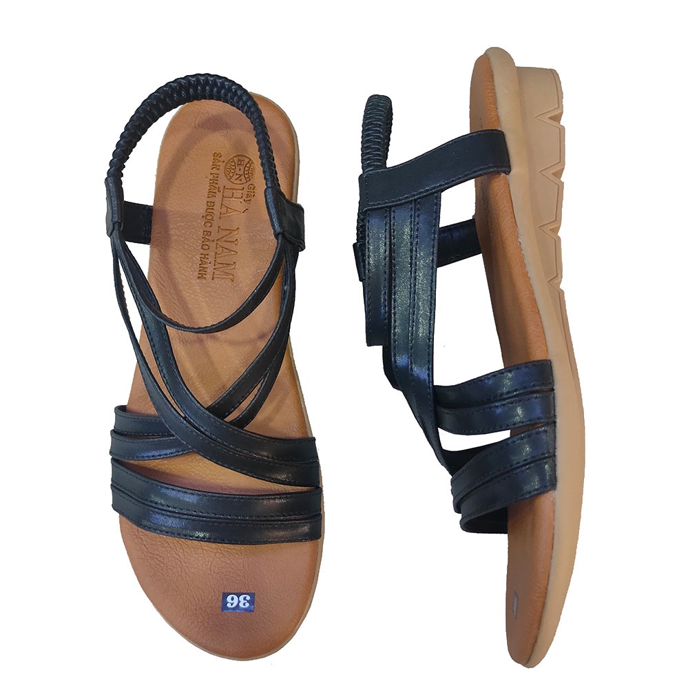 Giày Sandal nữ quai dây mảnh HÀ NAM da bò thật thời trang cao cấp DNU2112d