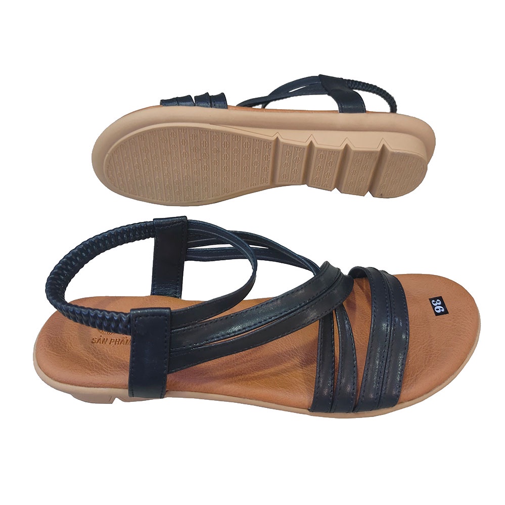 Giày Sandal nữ quai dây mảnh HÀ NAM da bò thật thời trang cao cấp DNU2112d