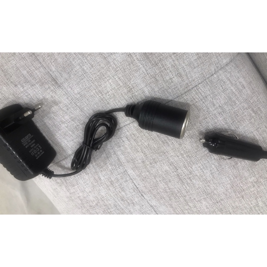 Bộ chuyển đổi nguồn điện 220V sang 12V/2A, đầu tẩu thuốc trên ô tô | BigBuy360 - bigbuy360.vn
