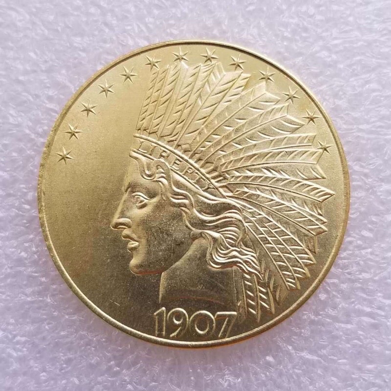 Đồng xu mỹ 1907 liberty gold ten dollars sưu tầm sở thích