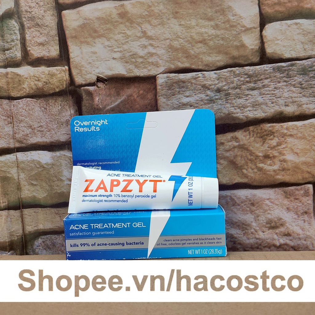 Gel ngăn ngừa mụn Acne Treatment Gel  Zapzyt 28.35g của Mỹ giúp giảm mụn nhanh chóng hong1008