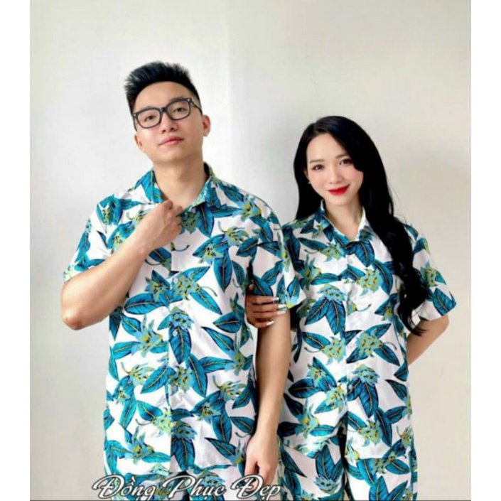 Đông phục đi biển loại 1, bộ đồ hoa lá cỏ cây thoáng mát đủ sze giá tại xưởng, bán buôn bán lẻ.