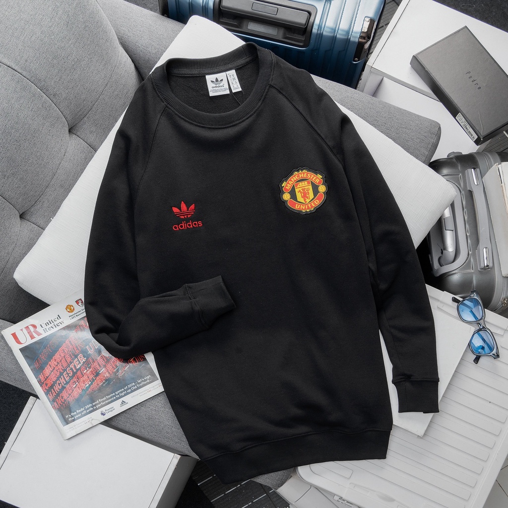 Áo Sweater Nỉ Das MU Original -VNXK-Đen