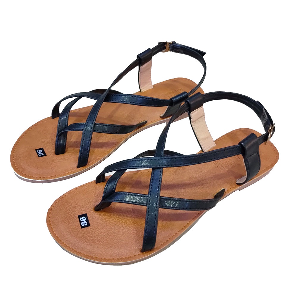 Giày Sandal nữ quai dây mảnh HÀ NAM da bò thật thời trang cao cấp DNU2075d