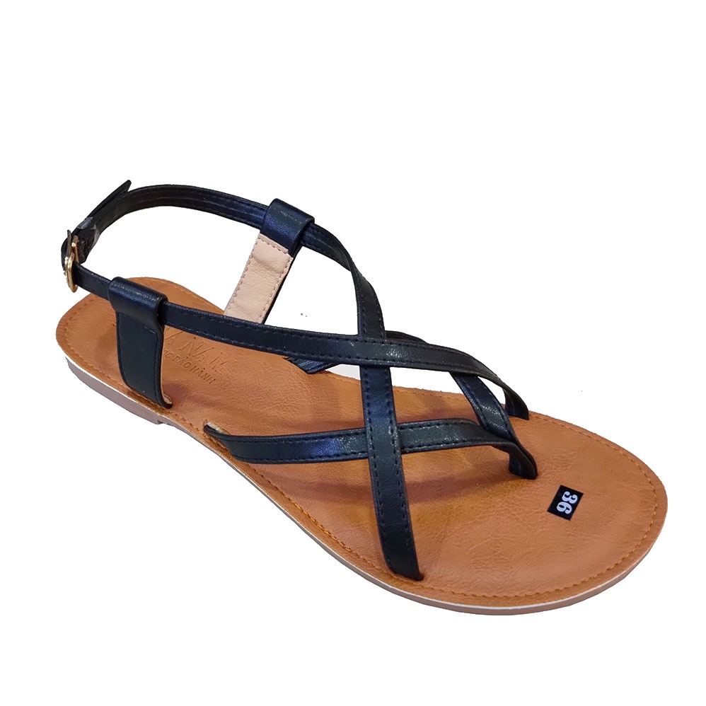 Giày Sandal nữ quai dây mảnh HÀ NAM da bò thật thời trang cao cấp DNU2075d