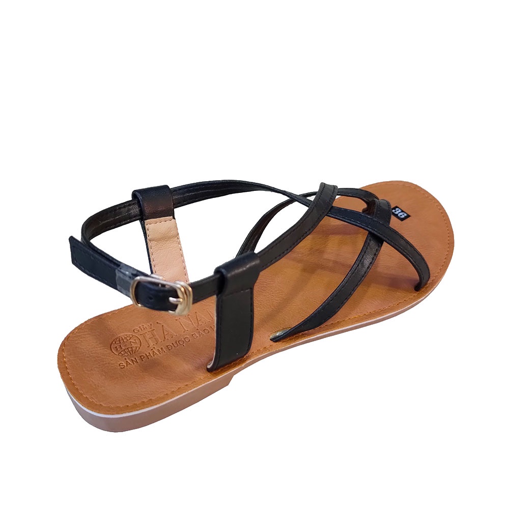 Giày Sandal nữ quai dây mảnh HÀ NAM da bò thật thời trang cao cấp DNU2075d