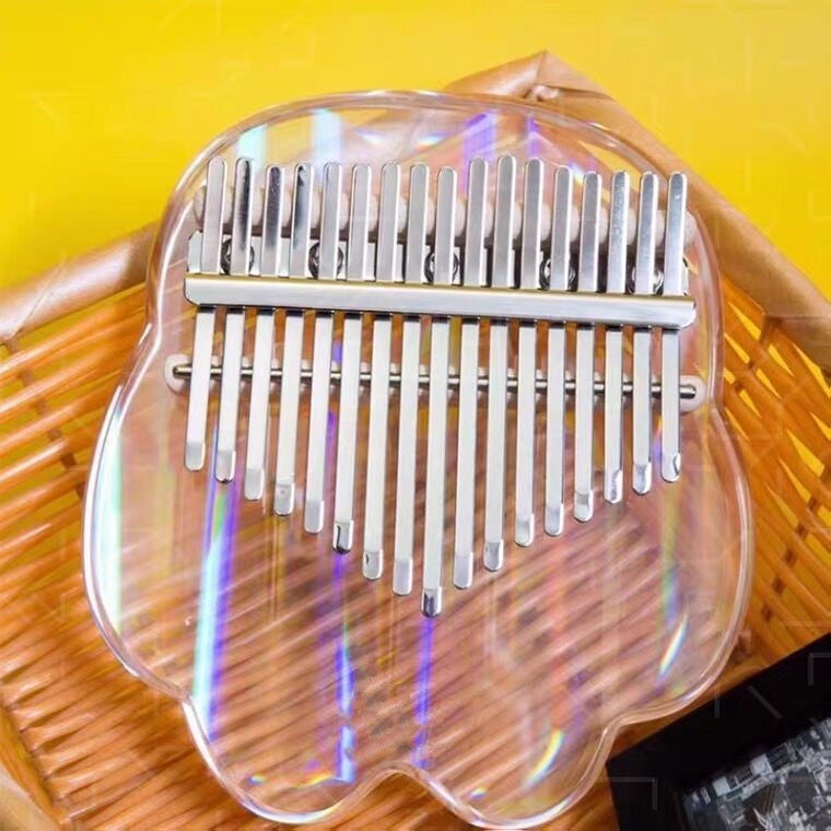 Đàn piano ngón tay cái trong suốt pha lê Kalimba 17 phím cầu vồng lấp lánh Tonic- Hàng chính hãng