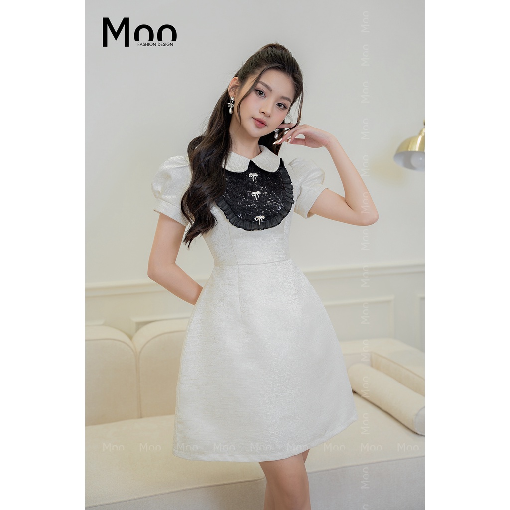 Váy Đầm Nữ Phối Kim Sa, Thiết Kế MOO Design - ARMD32