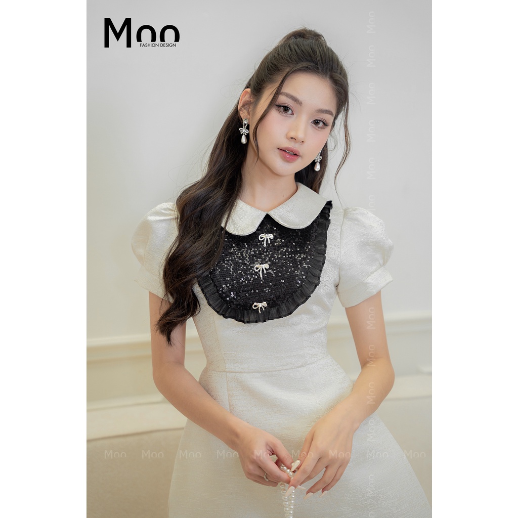 Váy Đầm Nữ Phối Kim Sa, Thiết Kế MOO Design - ARMD32