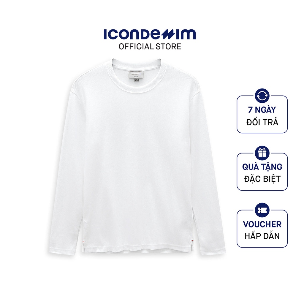 Áo Thun Nam Tay Dài Cổ Tròn ICONDENIM Form Rộng Basic Giữ Nhiệt Co Dãn Thấm Hút Tốt  ATID0171