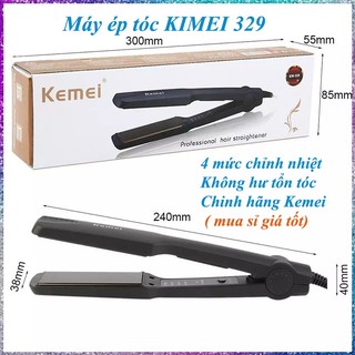 Máy kẹp ép duỗi thẳng tóc 4 mức chỉnh nhiệt kemei km 329 - máy là tóc, tạo kiểu tóc là thẳng tóc giúp tóc thẳng bóng