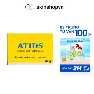 Xà phòng tắm atids soap 80g - giúp làm sạch, giảm mụn lưng cho da dầu mụn - bs nguyễn đình trung