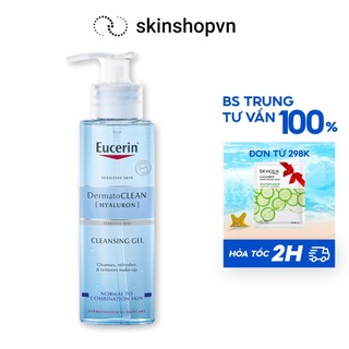 Sữa Rửa Mặt Cho Da Nhạy Cảm Eucerin Dermato Clean Hyaluron Cleansing Gel 200ml