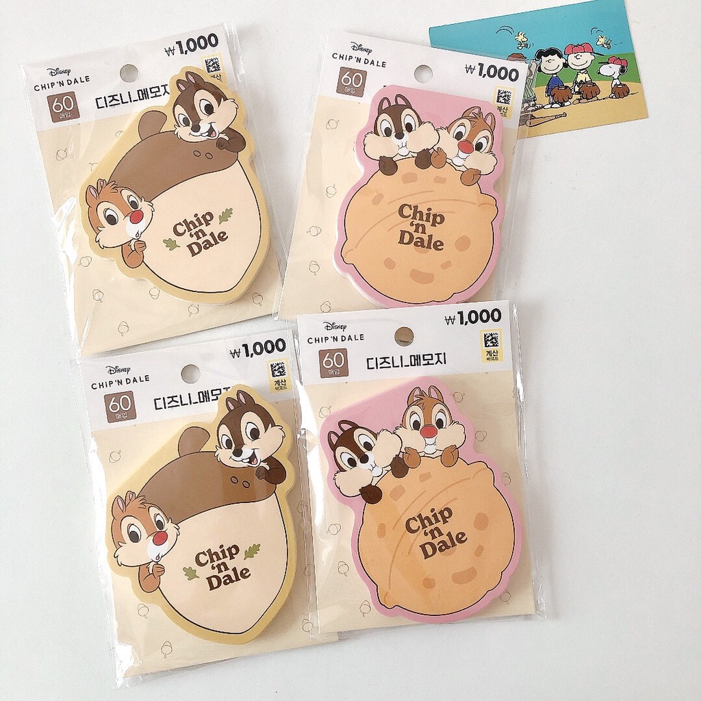 DAISO HÀN GIẤY NOTE/ GIẤY GHI CHÚ HỌC TẬP CHIP N DALE/ KAKAO FRIENDS
