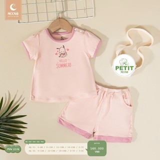 MOON -Bộ cộc Moon chất petit mềm mát cho bé