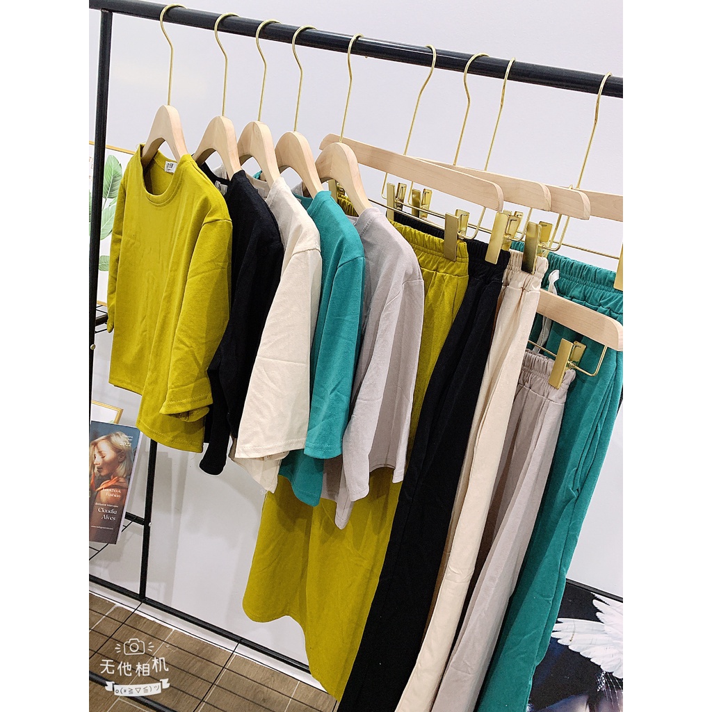 Set váy trơn dáng dài