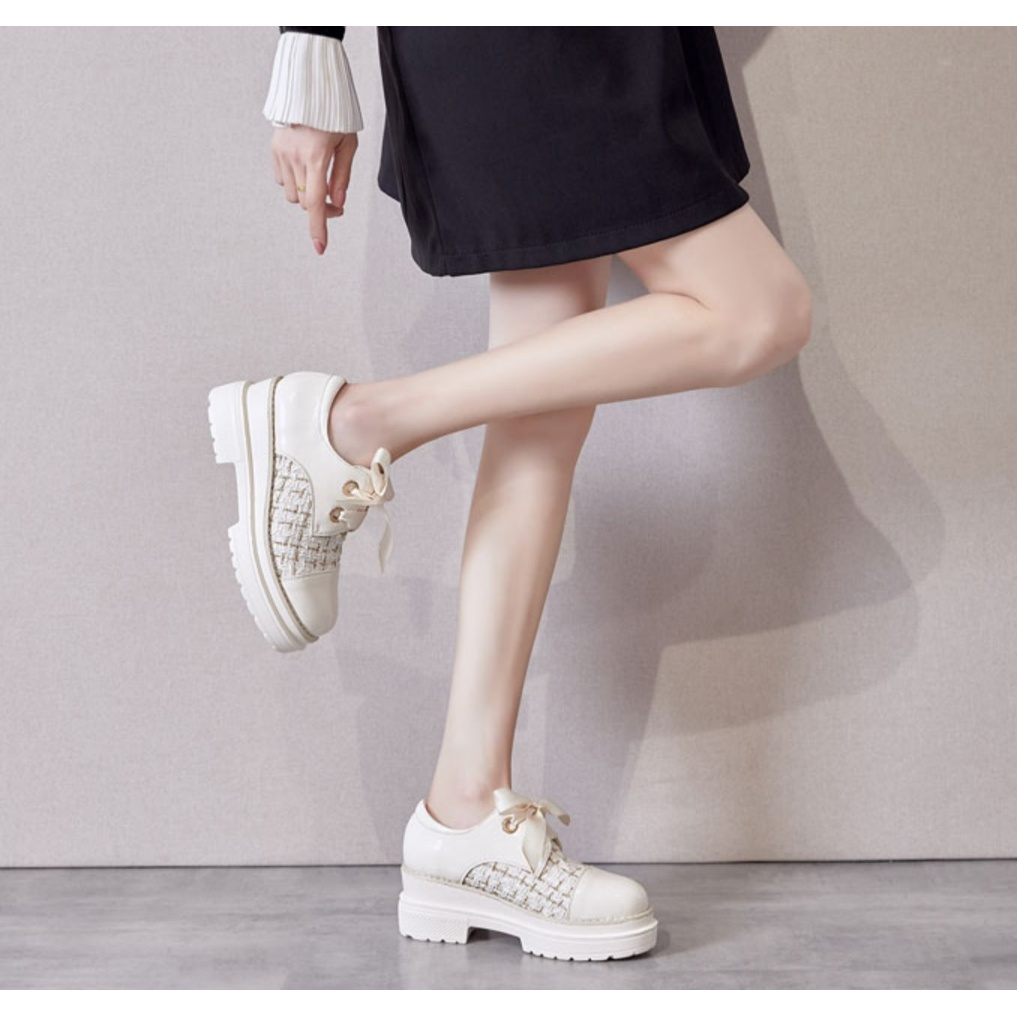 Giày LOLITA Nữ Dế Cao 6 Phân Bánh Mì Nhật Bản